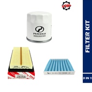3 IN 1 CABIN AIR OIL FILTER KIT PERODUA BEZZA 1.3