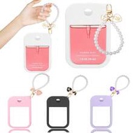 2pcs Touchland 1oz (30ml) Hand Sanitizer Spray Protective Case, 26 Flower & Letter Pearl Decor Spray