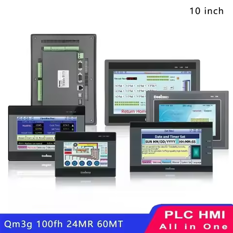 Coolmay 7 10 inch HMI PLC All in One QM3G 43FH 70FH 100FH Compatible FX3G FX3U FX3S Support GX Devel