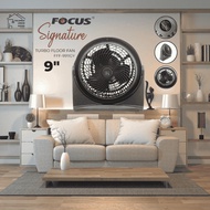Focus Signature Kipas Lantai Turbo 9" Turbo Floor Fan 9" 3 Kelajuan 120° Pusingan Kipas Jimat Tenaga
