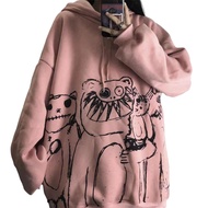 Gothic hoodie girls Anime hooded sweater women loose street sports Y2K Clothes Grunge Clothes