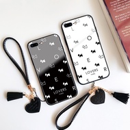 Case With Strap Huawei Y7A Y9S Y8S Y5 Y6 Pro Y9 Prime Y9A 2020 p smart plus y9 2018 2019 Cute Lovers Dog Hard Glass Protector Phone Casing