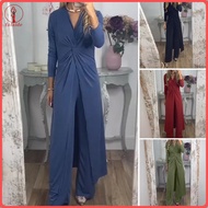fulaide 2Pcs/Set Female Suit Stylish Womens V-Neck Twisting Trousers Set Comfortable Fashionable Sui