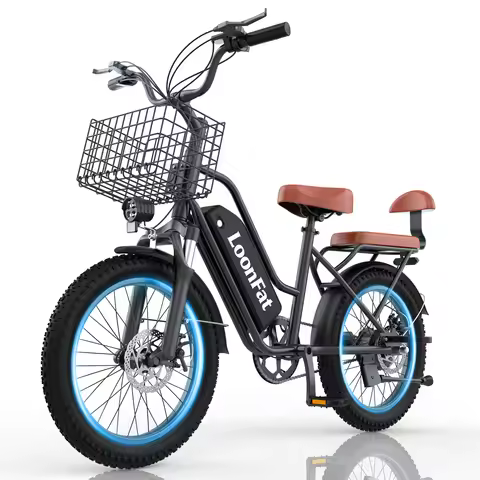 LoonFat T20 Black Adult Ebike 1000W Motor 25 MPH Speed Limiter 48V 15.6Ah Lithium Battery 170 Lbs Ma