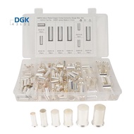 190 Pcs (AWG 8 6 4 2 1 2/0) 2/0-8 Gauge Wire Ferrules Kits Plated Copper Crimp Connector Ferrules Pi