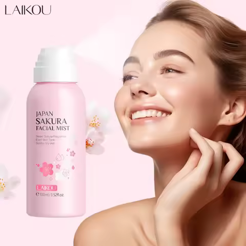 LAIKOU Sakura Facial Mist Brightening Spray Moisturizing Face Serum Brightening Toner Shrink Pores O