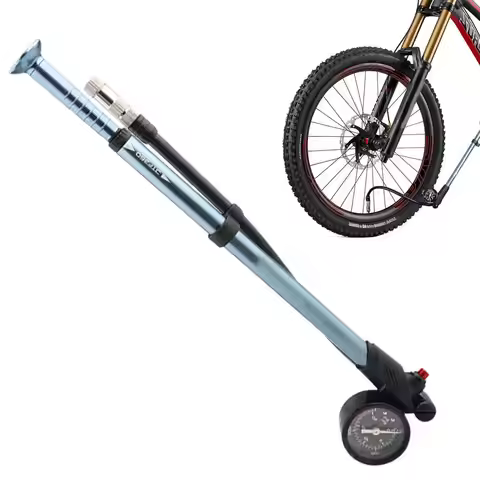 Bicycles Tire Pump Air Pump Inflator Portable for Mt Bikes Accurate Tire Pump with Pressure Gauge Li