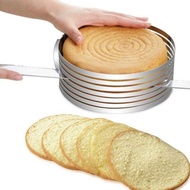 Stainless Steel 6 Layers Adjustable Cake Cutter Slicer Round Bread Cake Cutter Slicer Ring Mould Cak