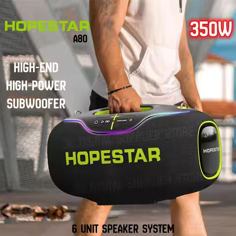 Hopestar A80 350W Power Portable Bluetooth Speaker IPX6 Waterproof High Quality Six Speakers Subwoof