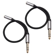 2 Pack, 1/4 inch to 3.5mm Headphone Adapter TRS 6.35mm 1/4 inch Male to 3.5mm 1/8 inch Female Stereo