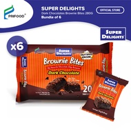 Super Delights Dark Chocolates Brownie Bites 280G| Soft & Moist Brownie | Pack of 6