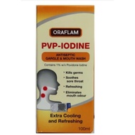 Oraflam pvp-iodine antiseptic gargle&mouthwash 100ml exp:10/23