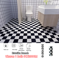 Lantai PVC Stiker Tahan Air Self-Adhesive Stiker Dapur Kamar Mandi Tanah Toilet Non-Slip Menebal