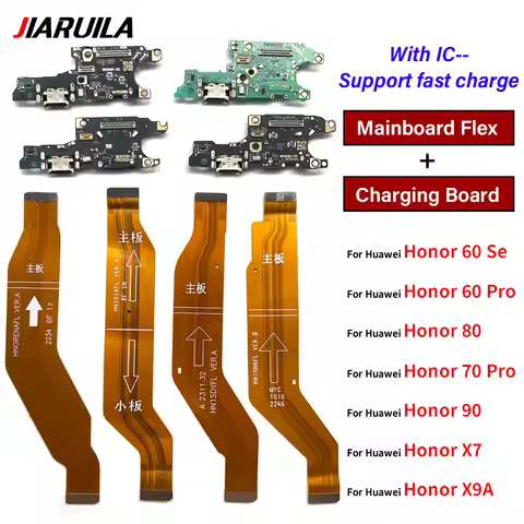 10 PCS Main Board Connector Flex Cable For Huawei Honor 60 Pro 60 Se 70 Pro 80 90 X7 X8 4G X9A USB P