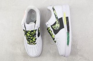 🌵（支持鑒定）空軍  Nike Air Force 1 迷彩塗鴉 綠鉤 空軍一號休閑板鞋