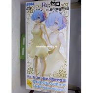 ORI Figure Rem Yellow Sapphire Sega Re Zero Isekai SPM Ram Emilia