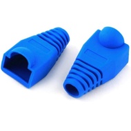 Rubber Boot Protector Cap For Network Lan RJ45 CAT5 CAT6 - Blue