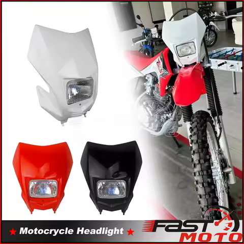 Universal Dual Sport Racing Headlight Front Headlamp Head Light Mask Cowl For Honda CRF 150 230 250