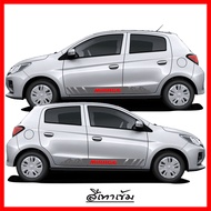 สติ๊กเกอร์ลายชายประตูMITSUBISHI MIRAGE มิตซูบิชิมิราจ สติ๊กเกอร์ติดรถ ชุดแต่งมิตซูบิชิ มิราจ sticker