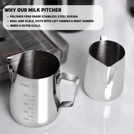 Steady Sip Coffee Pitcher Milk Frothing Jug Latte Art Handless Pitcher