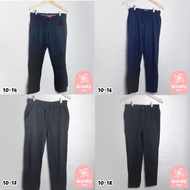 Black Fabric Trousers / Long Pants | Black Fabric Pants | Navy Rubber Pants | Stretch Rubber Pants |