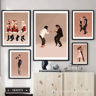 J4LP Retro poster canvas printing dance film oil painting retro pulp novel movie picture boyfriend C