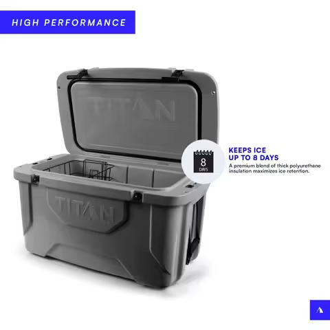 Hard Ice Chest Cooler Roto Cooler with Microban Protection and Deep Freeze Insulation