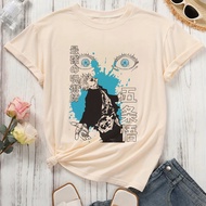 Jujutsu Kaisen Gojo shirt female Breathable Gothic Trendy Pastel Punk shirt women streetwear Trendy 