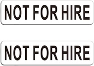 Not For Hire Magnetic Signs, 3"× 12" Not For Hire Car Magnetic Signs for Vehicles, DOT Requirements,