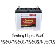CENTURY HYBRID (WET) NS60/NS60L/NS60S/NS60LS (LOW MAINTENANCE BATTERY)