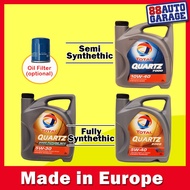 Total Fully Synthetic 5W30 / 5W40 Semi Synthetic 10W40 with optional Oil Filter