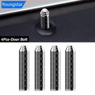 【FY】  4Pcs Carbon Fiber Car Door Pin Lock Lifting Bolt Trims For Mercedes Benz A C E CLA GLA GLK ML 