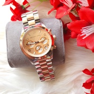 Original Michael Kors Ladies Runway Chronograph Silver Rose Gold Two Tone Watch