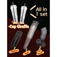 Plastic Cup Giraffe with Lid and Straw (22oz & 28oz/ CUP GIRAFFE / Cup Giraffe Viral / Cup Zirafah /