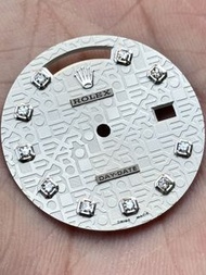 💎💎Rolex DayDate 原裝電腦水泡鑽石字面💎💎👍🏻連一套黑線針👍🏻🥈🥈銀皇冠🥈🥈👍🏻👍🏻狀態靚仔👍🏻👍🏻😉適合18239 118239 18K白金等型號🔴🟣