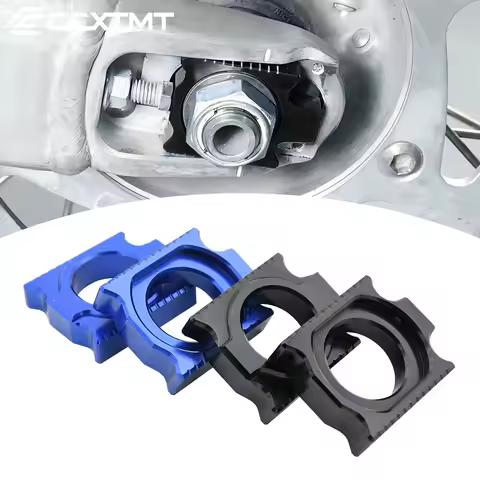 Motorbike Blue CNC Rear Chain Adjuster MX Axle Blocks For Yamaha YZ 250F 450F YZ250F YZ450F YZF 250 