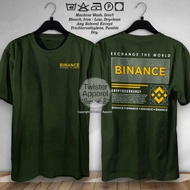 kaos T shirt Kaos Binance Crypto Exchange The World Coin Aset Cryptocurrency BNB Koin Baju Pria Wani