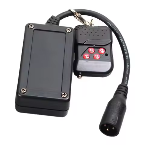 Portable 3 Pins XLR Wireless Remote Control Receiver for Smoke Fog Machine DJ Stage Controller Recep