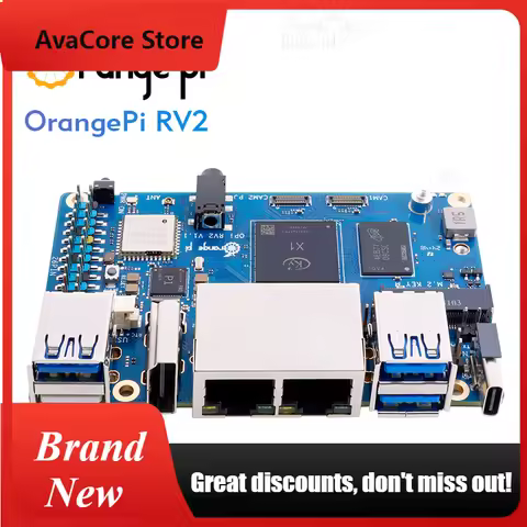 AvaCoreOrange Pi RV2 4GB RAM Single Board Computer DDR4 8-Core RISC-V 2TOPS AI CPU WiFi BT5.0 BLE M2