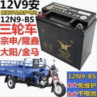 Three-Wheel Zongshen Motorcycle Battery/Volt Motorcycle Maintenance-Free Dry Battery/Longxin HM7F