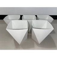 5 pieces abstract design pots for plants 7x8" - paso - garden pot - plant pot - big square pots