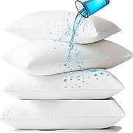 SHERCTN Waterproof Pillow Protectors Standard 20x26 Inches 2 Pack with Zipper Fully Sealed Dust Mois
