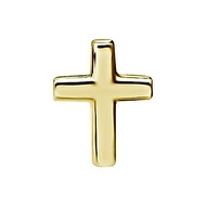 Cross earring titanium  flat back stone for earlobe, tragus, conch, flat and etc