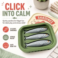 Sardine Fidget Clicker, Tinned Fish Desk Toy, Clicker Fidget Toy, Keyboard Clicker Fidget, Mechanica