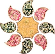 Amba Handicraft Rangoli Patola Wooden Handcrafted Indian Traditional Home Décor for Festival Wedding