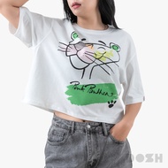 DOSH WOMENS T-SHIRTS PINK PANTHER เสื้อยืดครอปสั้น แขนสั้น 9DPPWT1024-OW