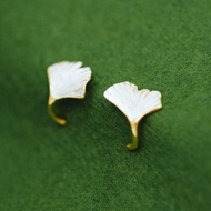 銀杏單耳耳夾- 日本製造 - 銀杏葉 - 銀杏飾品