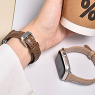 Slim Leather Strap For Apple Watch Series 9 8 7 41/45mm Ultra 49mm Correa Band Bracelet for smart wa