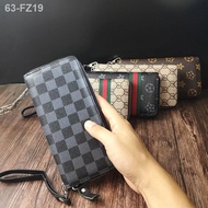 ◘▦▪Dompet gaya retro beg kad dompet lelaki panjang beg kulit lelaki beg kulit lembut beg tangan dompet remaja sosial beg