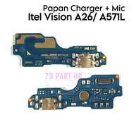 Papan Konektor Charger Mic Infinix Itel Vision A26 A571L PCB Cas Casan